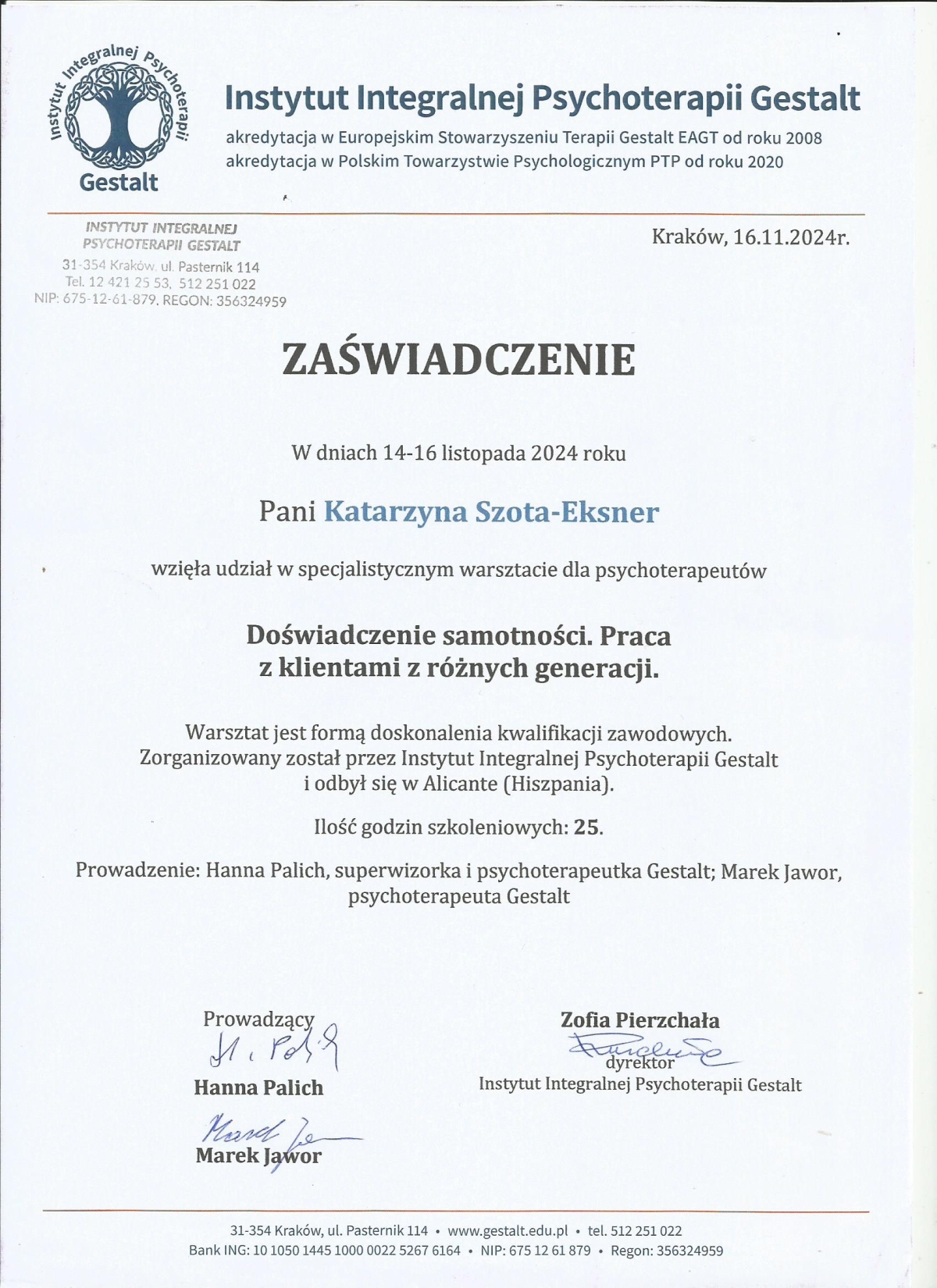 Doświadczenie samotności warsztat